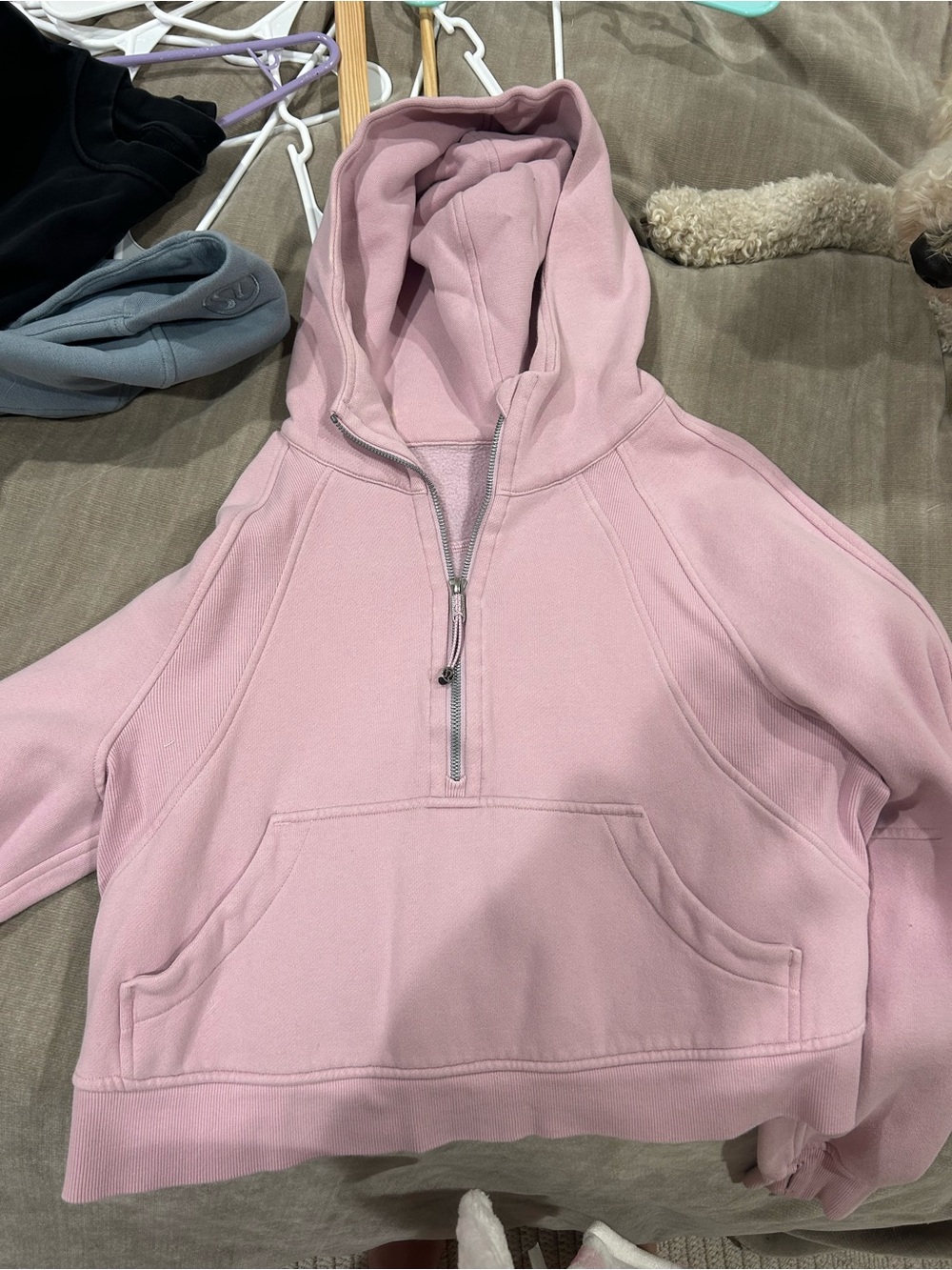 lululemon athletica Pink Half-Zip Hooded Pullover